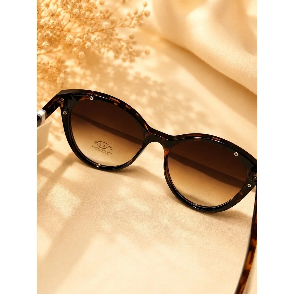 Oscar by Oscar‎ de la Renta Tortoise Oversized Butterfly Sunglasses